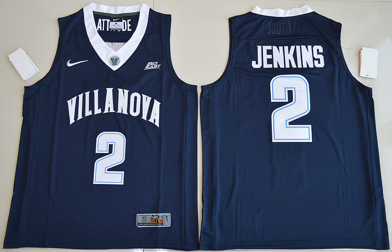 2017 NBA NCAA Villanova Wildcats #2 Kris Jenkins Navy Blue College Basketball Jersey